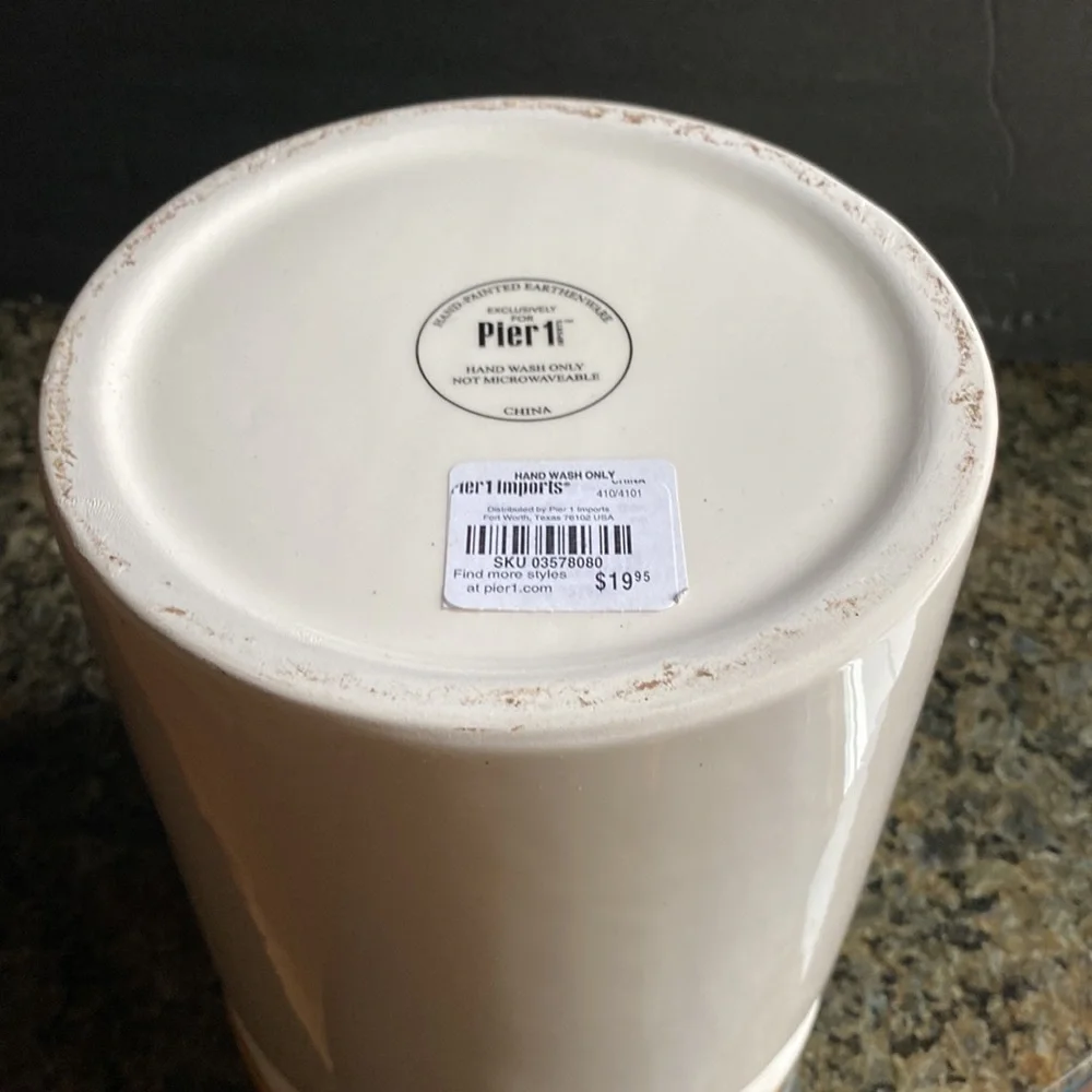 Pier 1 Imports Ceramic Canister NWT